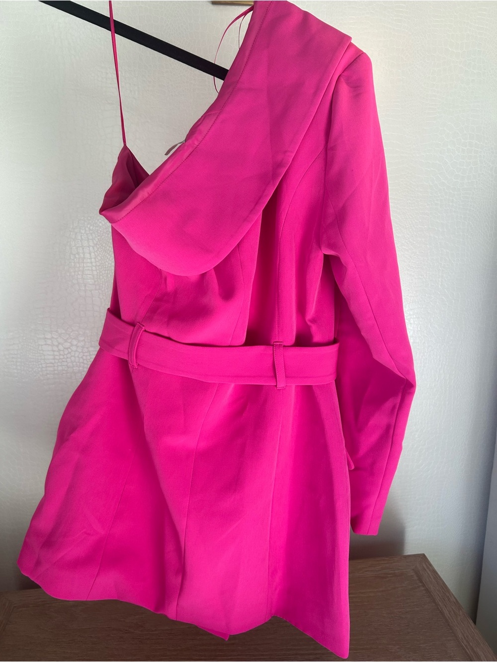 NEVER WORN! ASOS Hot Pink Belted Blazer Dress - Picture 5 of 5